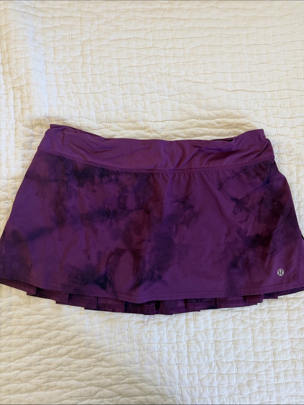 Lululemon Athletica Deep Purple Tie-Dye Pace Setter Tennis Skirt